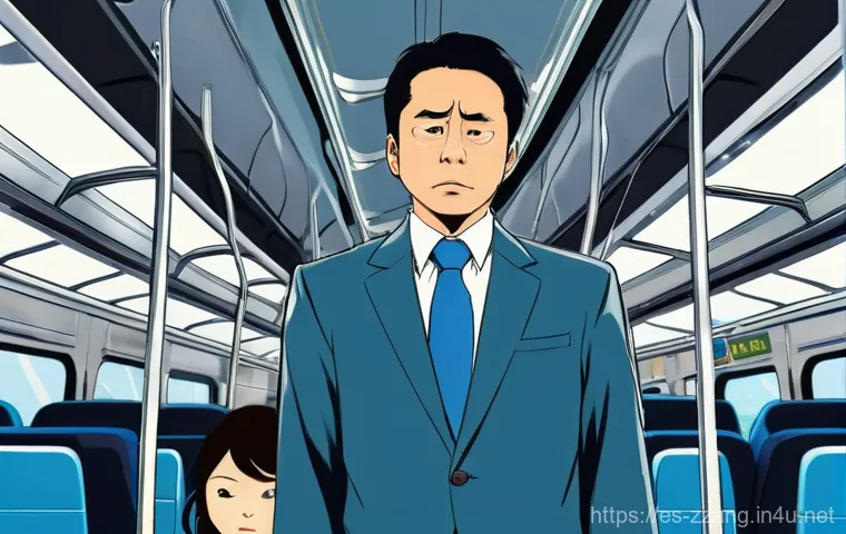 짱구 아빠의 개그 포인트 - Prompt 1: The Commuter's Comical Resignation**