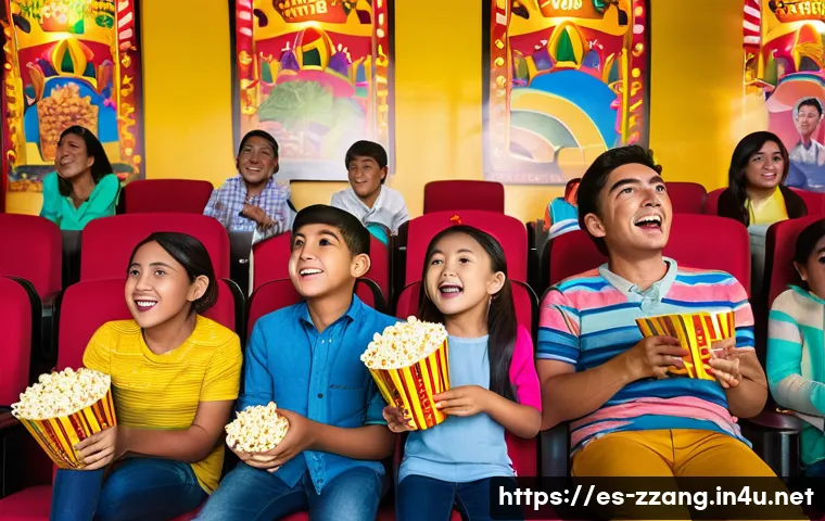 짱구 극장판 역대 흥행 성적 - A vibrant movie theater scene in Mexico City during the release of a new Shin Chan film, featuring d...